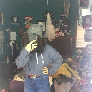 Sky blue cropped sweater